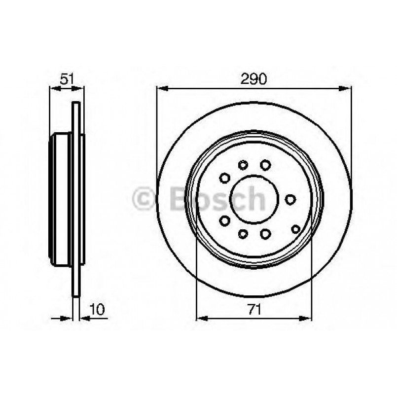 0986478733 BOSCH Гальмівний диск BD646