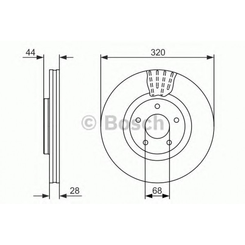 0986479679 BOSCH Гальмівний диск BD1517
