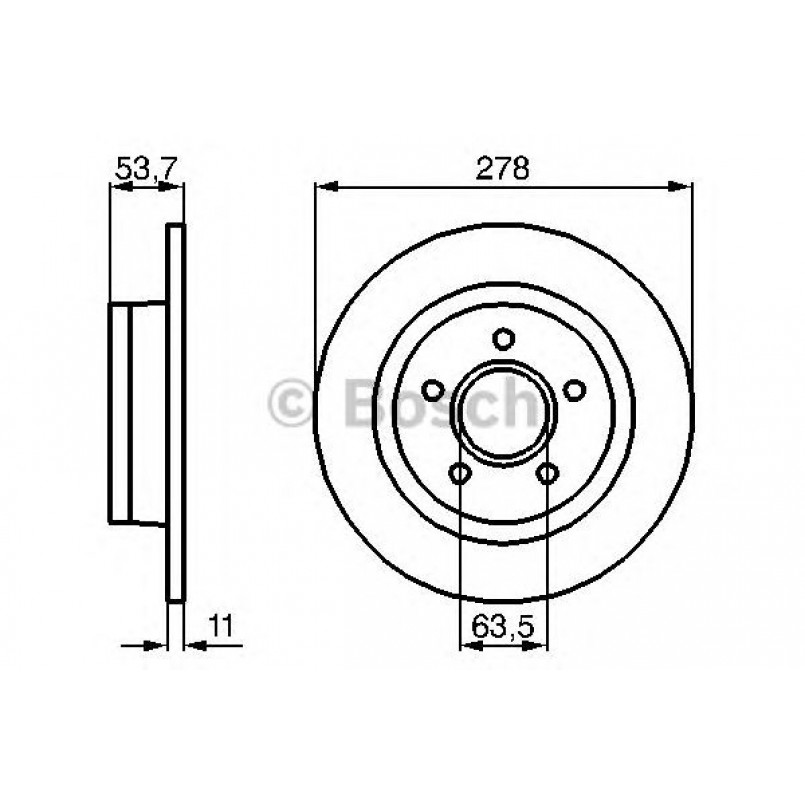 0986479070 BOSCH Гальмівний диск BD1007