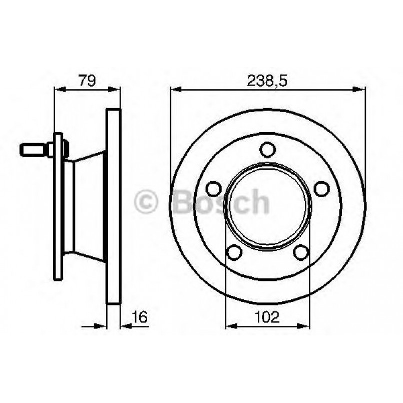 0986478357 BOSCH Гальмівний диск BD297