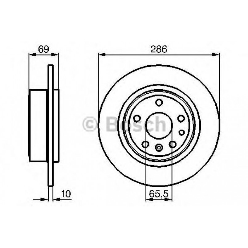 0986478478 BOSCH Гальмівний диск BD406