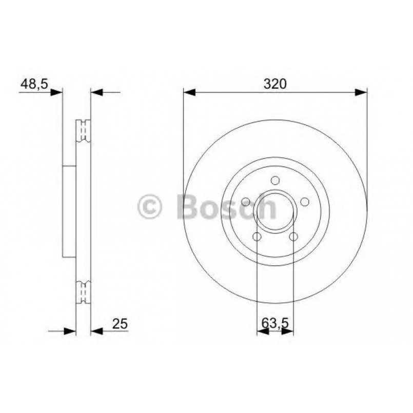 0986479310 BOSCH Гальмівний диск