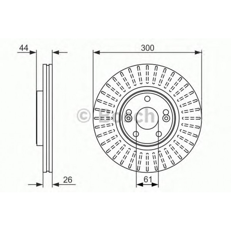 0986479668 BOSCH Гальмівний диск BD1508