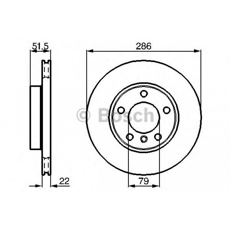 0986478513 BOSCH Гальмівний диск BD437