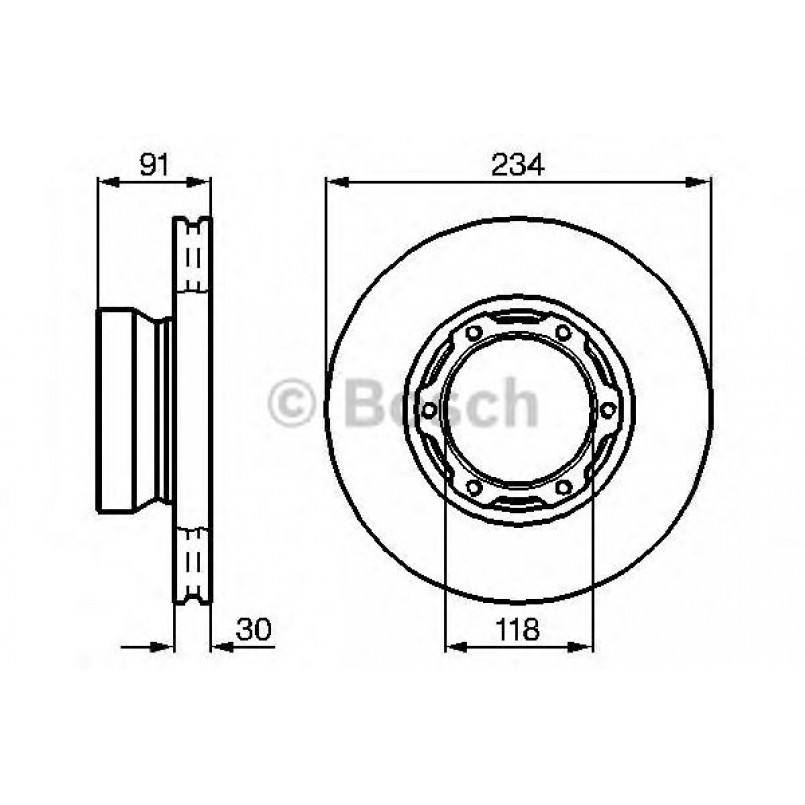 0986478407 BOSCH Гальмівний диск BD338