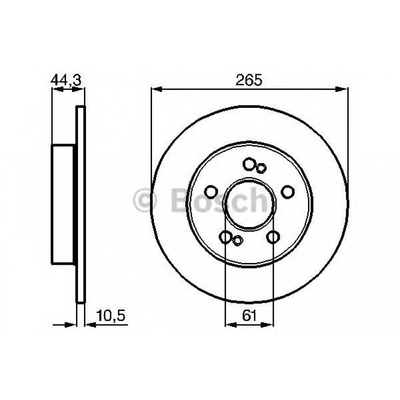 0986478758 BOSCH Гальмівний диск BD671