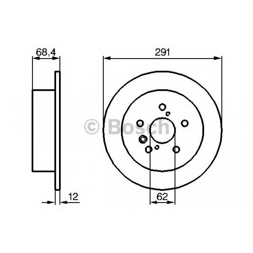 0986479200 BOSCH Гальмівний диск BD1069
