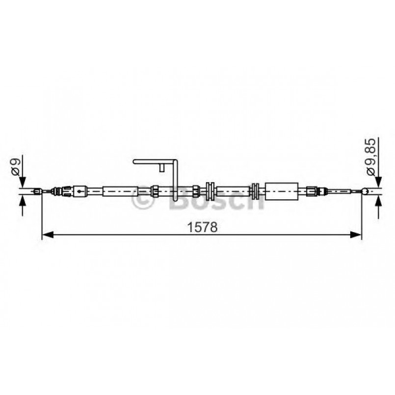1987482314 BOSCH Трос ручного гальма