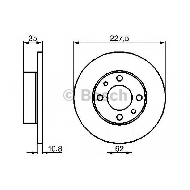 0986478063 BOSCH Гальмівний диск BD57