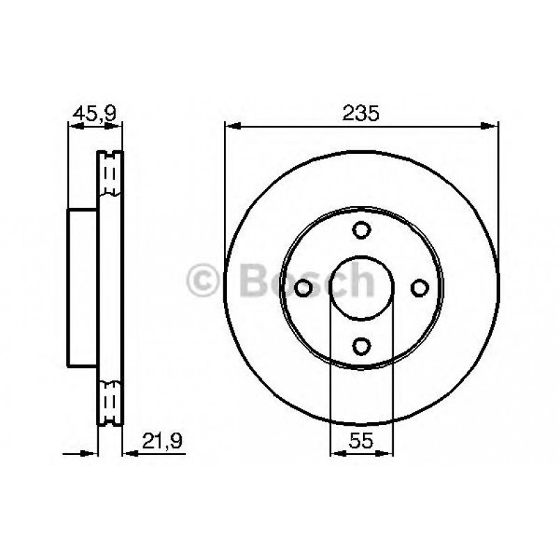0986478787 BOSCH Гальмівний диск BD695