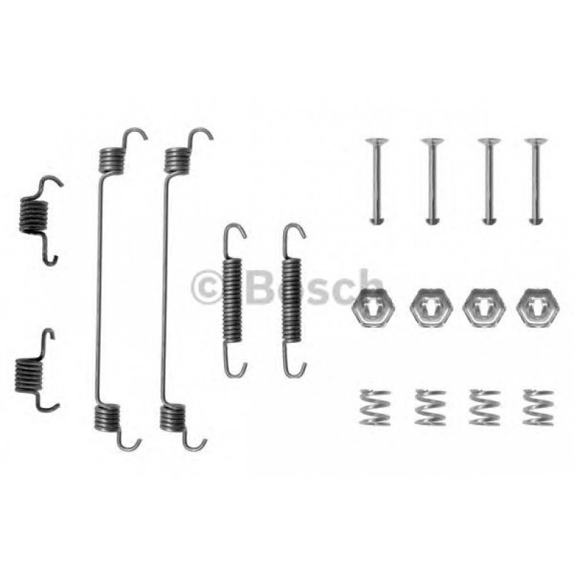 1987475101 BOSCH Монтажний комплект задніх гальмівний колодок