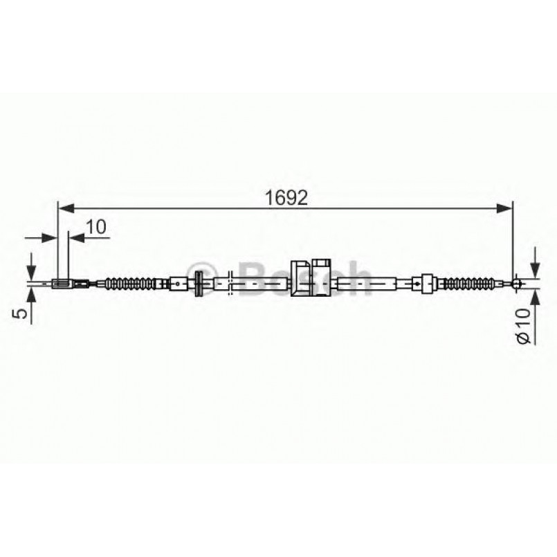 1987477813 BOSCH Трос ручного гальма