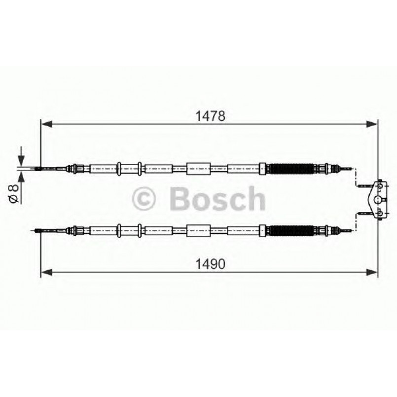 1987482282 BOSCH Трос ручного гальма