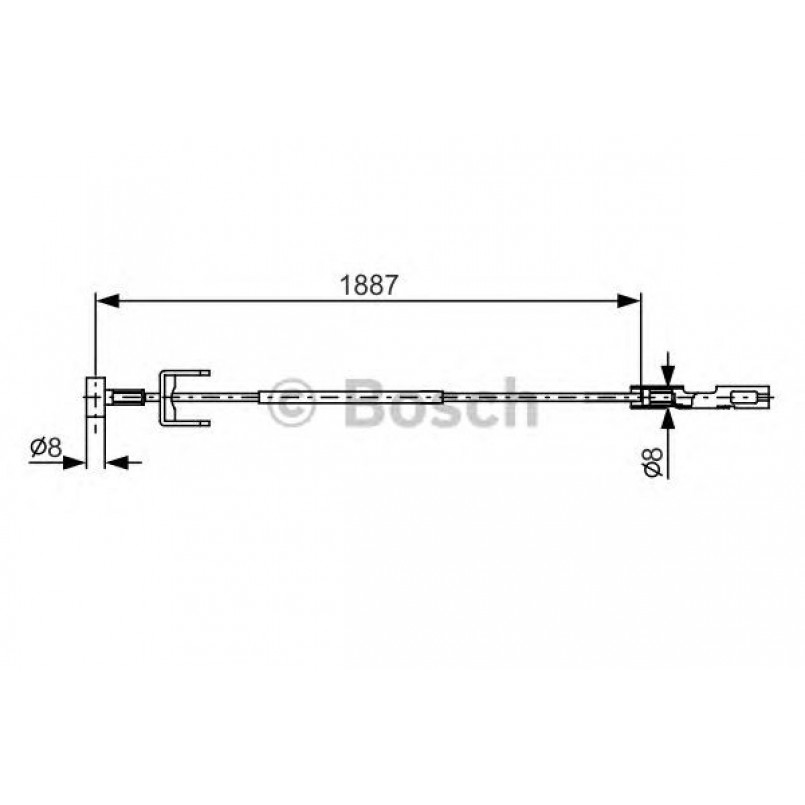 1987482292 BOSCH Трос ручного гальма