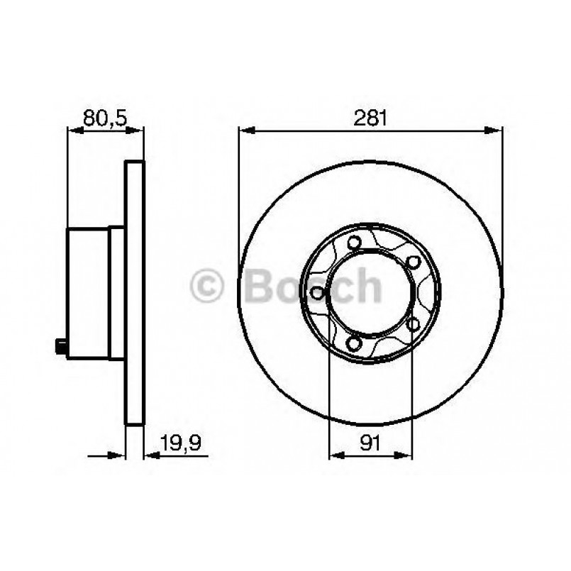 0986478138 BOSCH Гальмівний диск BD119