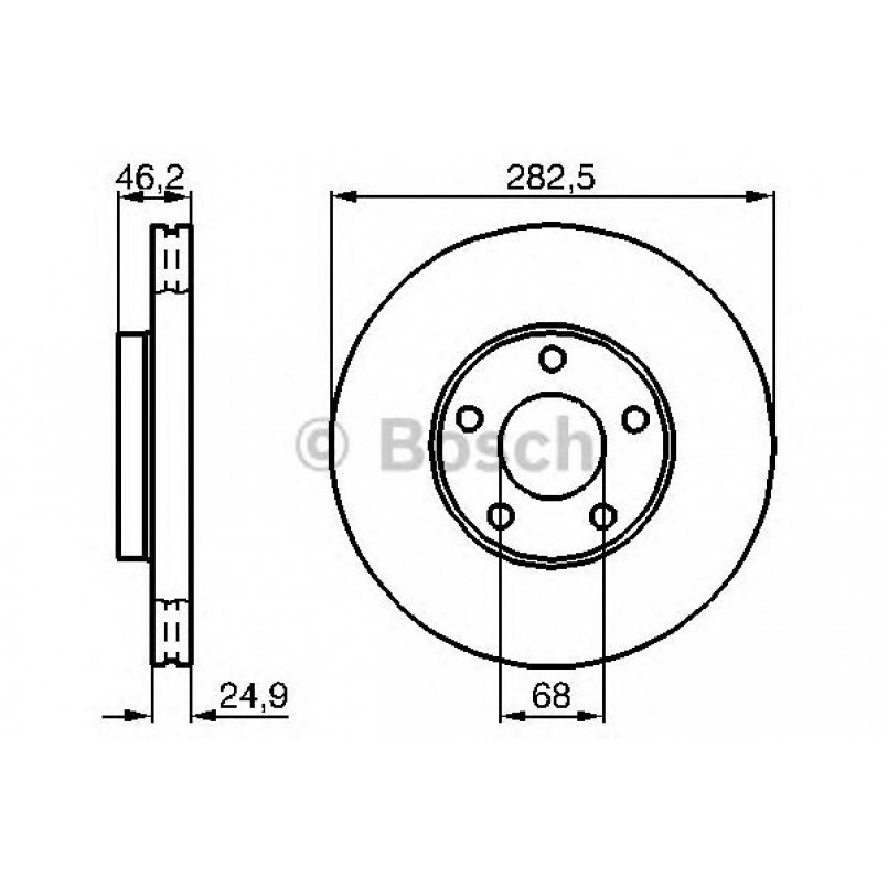 0986478872 BOSCH Гальмівний диск