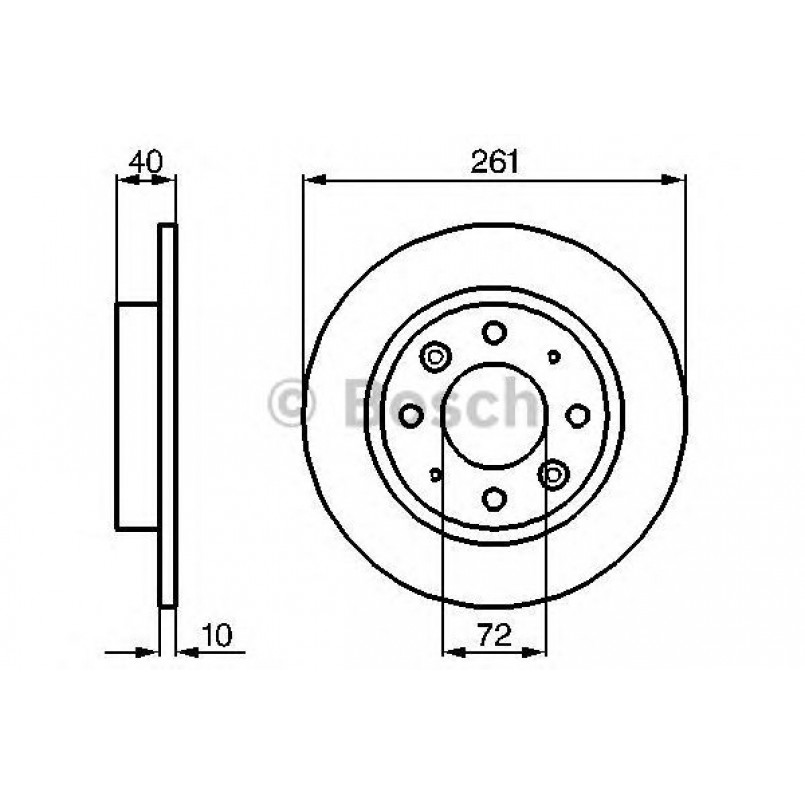 0986479018 BOSCH Гальмівний диск BD909