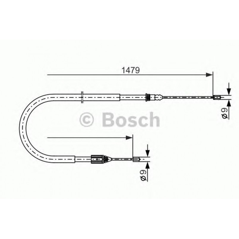 1987477647 BOSCH Трос ручного гальма