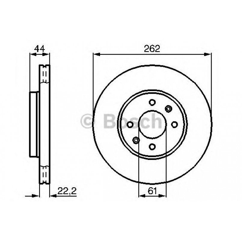 0986478598 BOSCH Гальмівний диск BD518