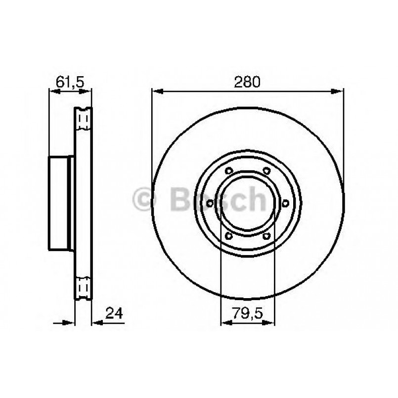 0986478745 BOSCH Гальмівний диск BD658