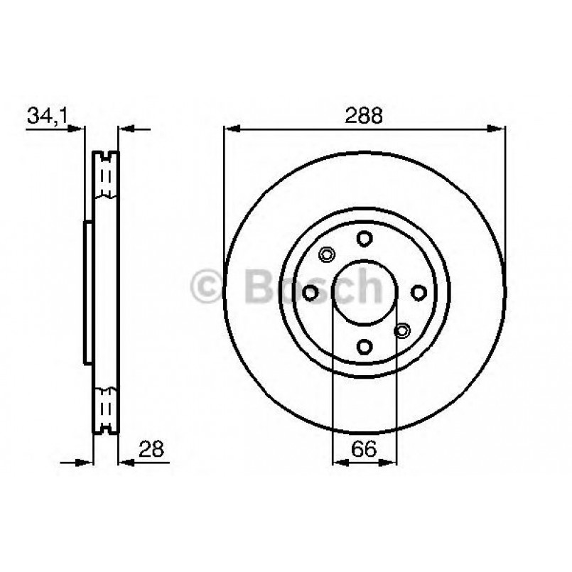0986478980 BOSCH Гальмівний диск BD877