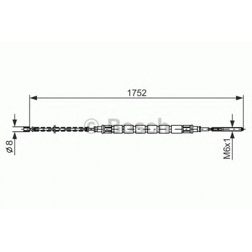 1987477690 BOSCH Трос ручного гальма