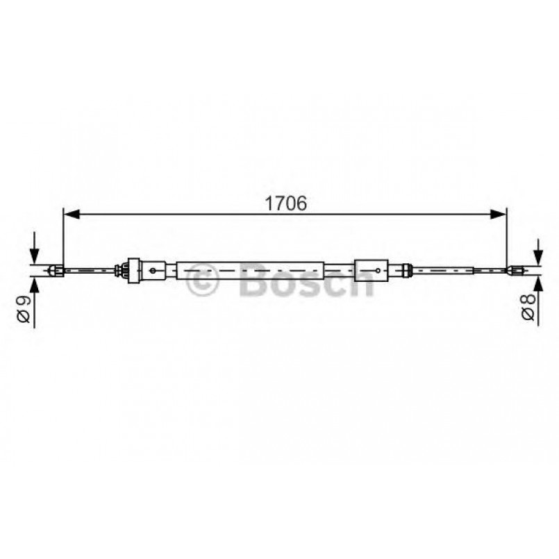 1987482316 BOSCH Трос ручного гальма