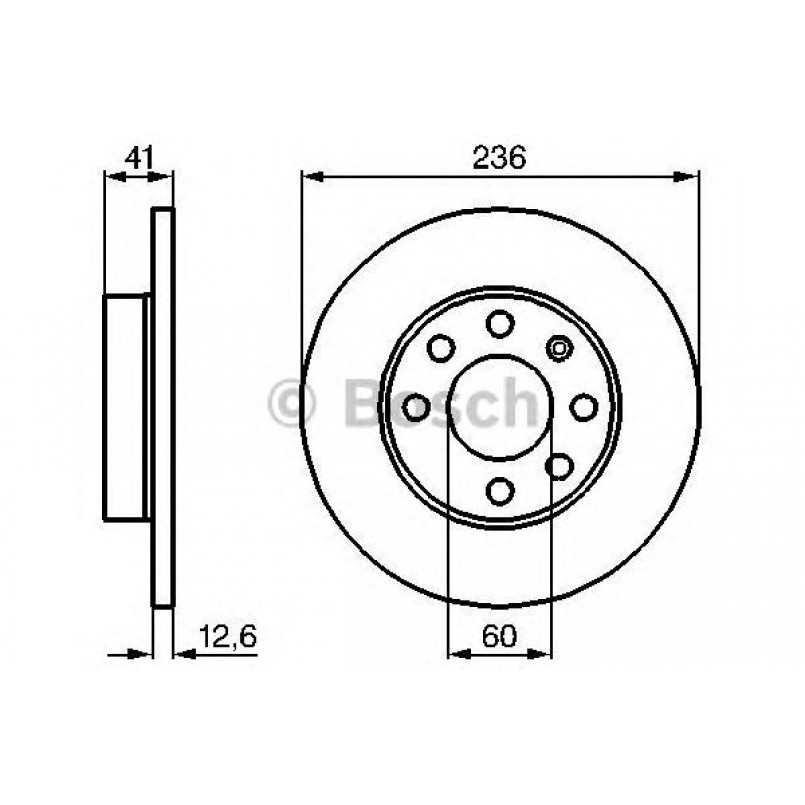 0986479B20 BOSCH Гальмівний диск BD2021