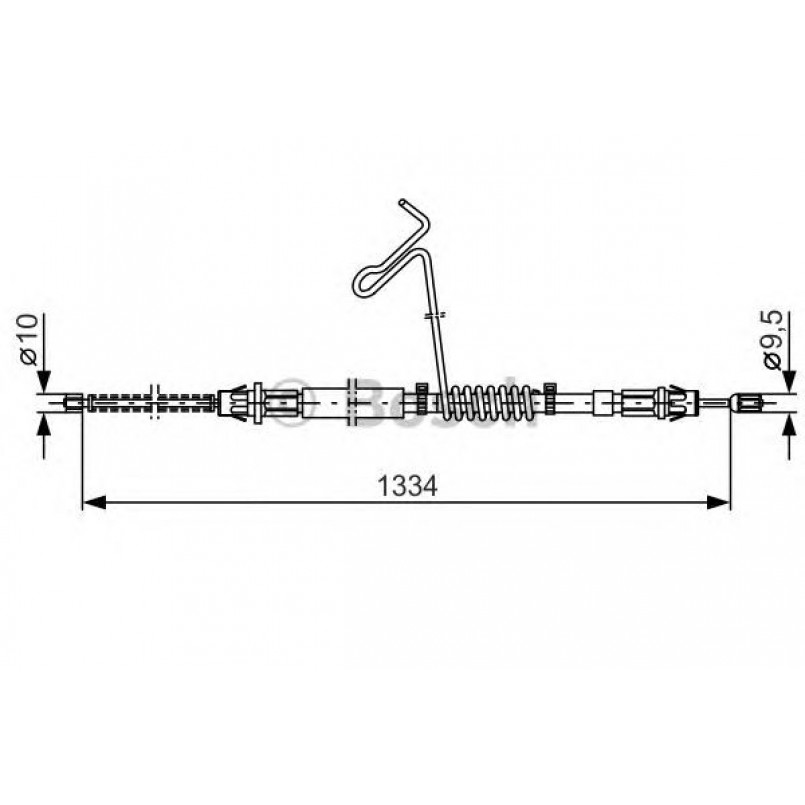 1987477177 BOSCH Трос ручного гальма