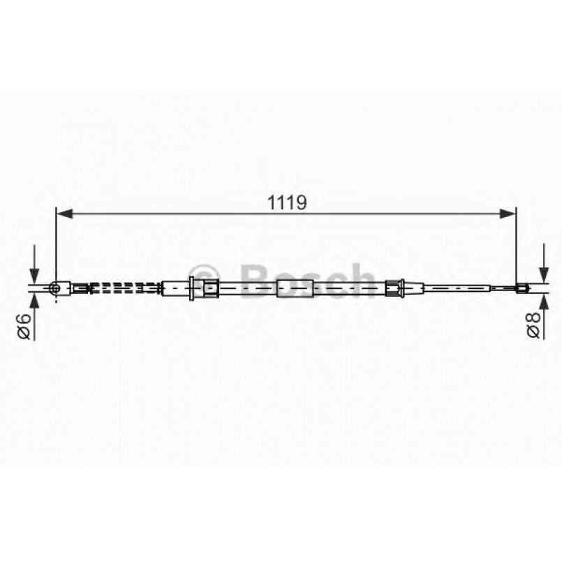1987477683 BOSCH Трос ручного гальма