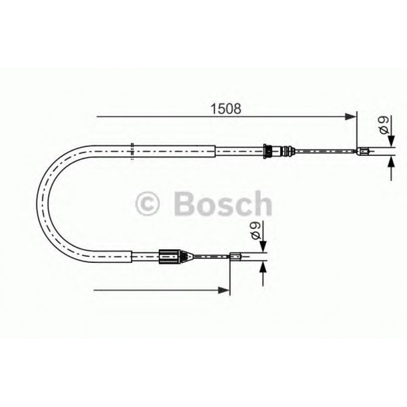 1987477890 BOSCH Трос ручного гальма