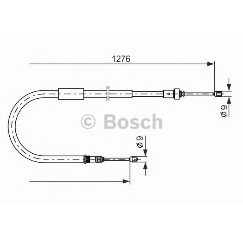 1987477938 BOSCH Трос ручного гальма