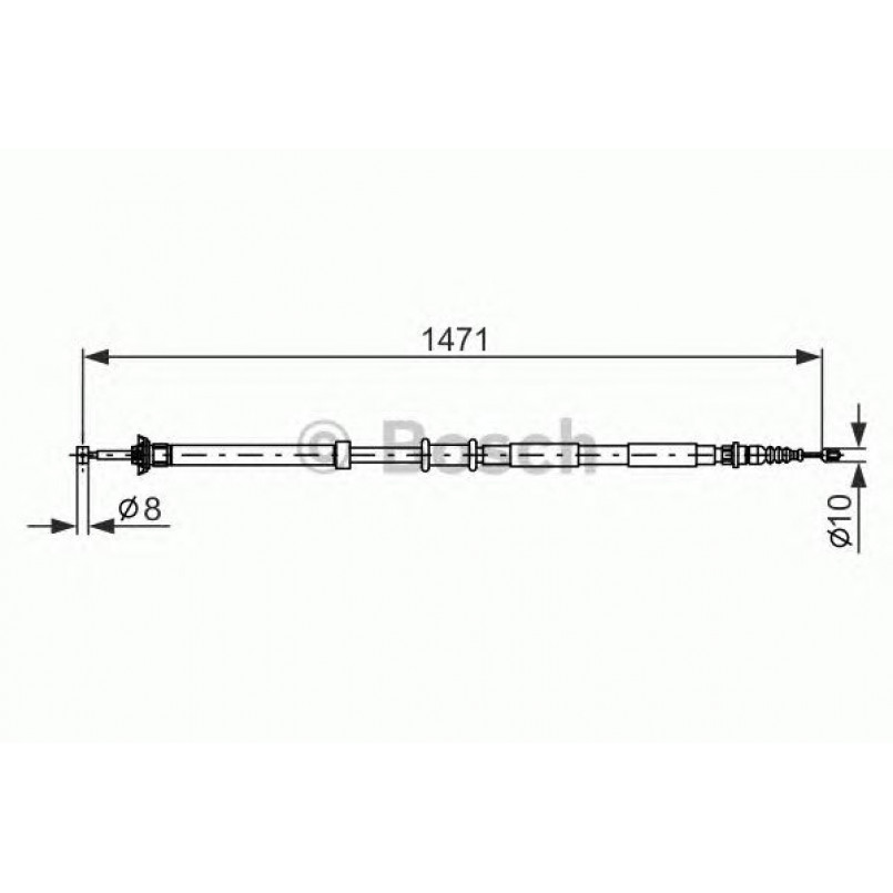 1987477970 BOSCH Трос ручного гальма