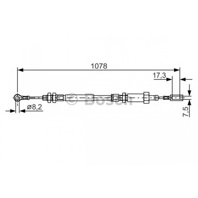 1987482002 BOSCH Трос ручного гальма