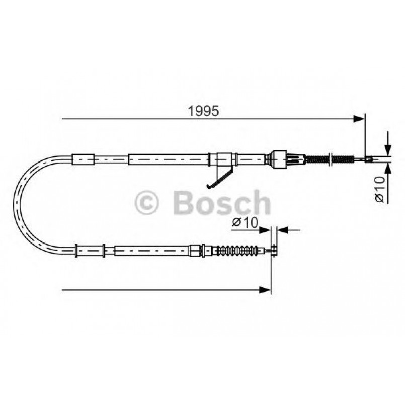 1987482069 BOSCH Трос ручного гальма