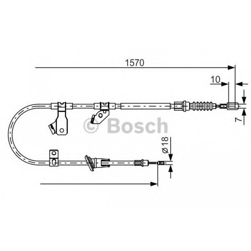 1987482272 BOSCH Трос ручного гальма