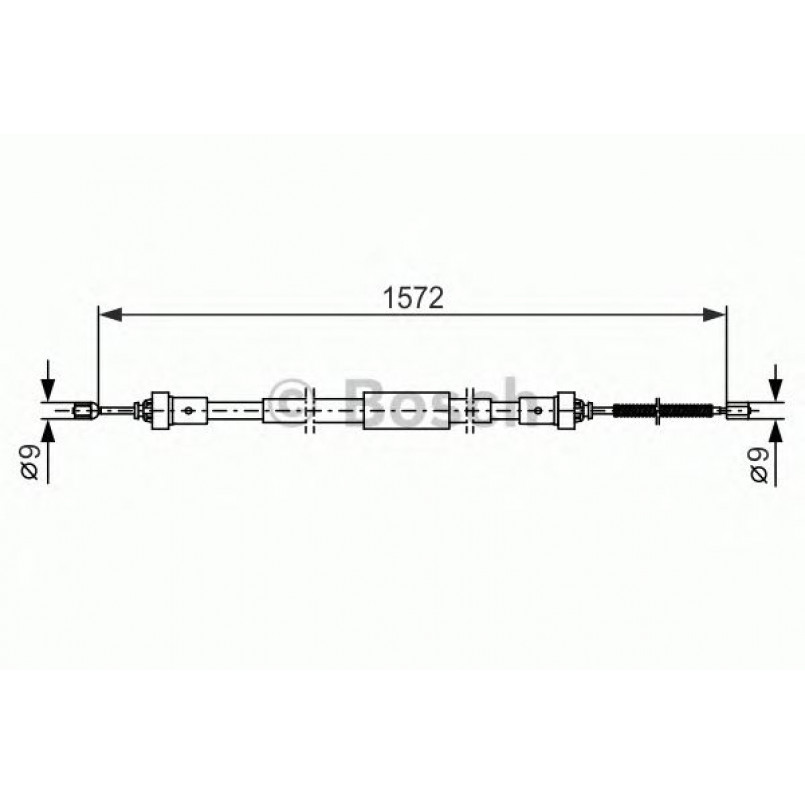 1987482384 BOSCH Трос ручного гальма
