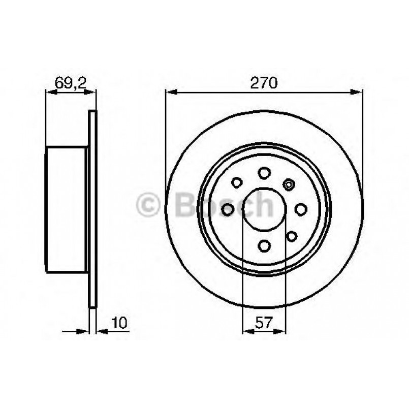 0986478420 BOSCH Гальмівний диск BD351