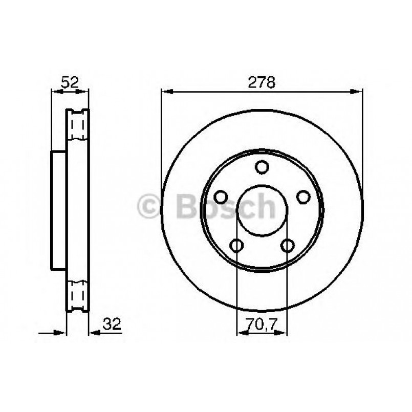 0986478486 BOSCH Гальмівний диск BD414