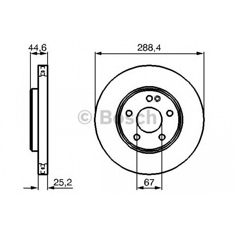 0986479234 BOSCH Гальмівний диск BD1100