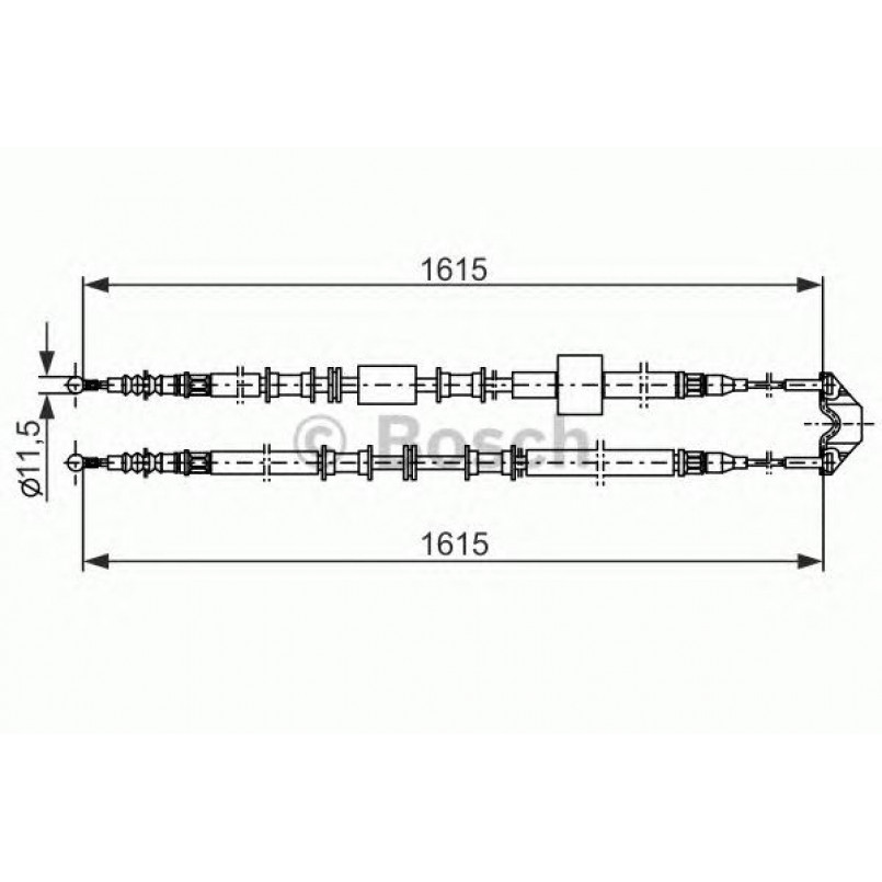 1987477935 BOSCH Трос ручного гальма