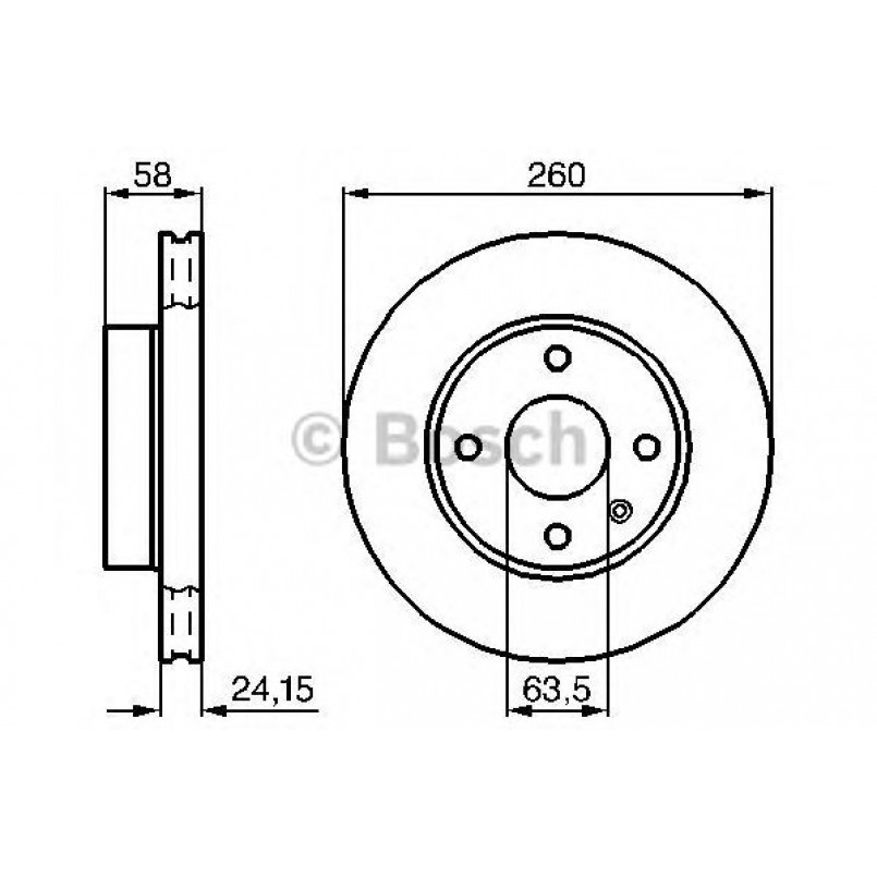 0986478346 BOSCH Гальмівний диск BD286