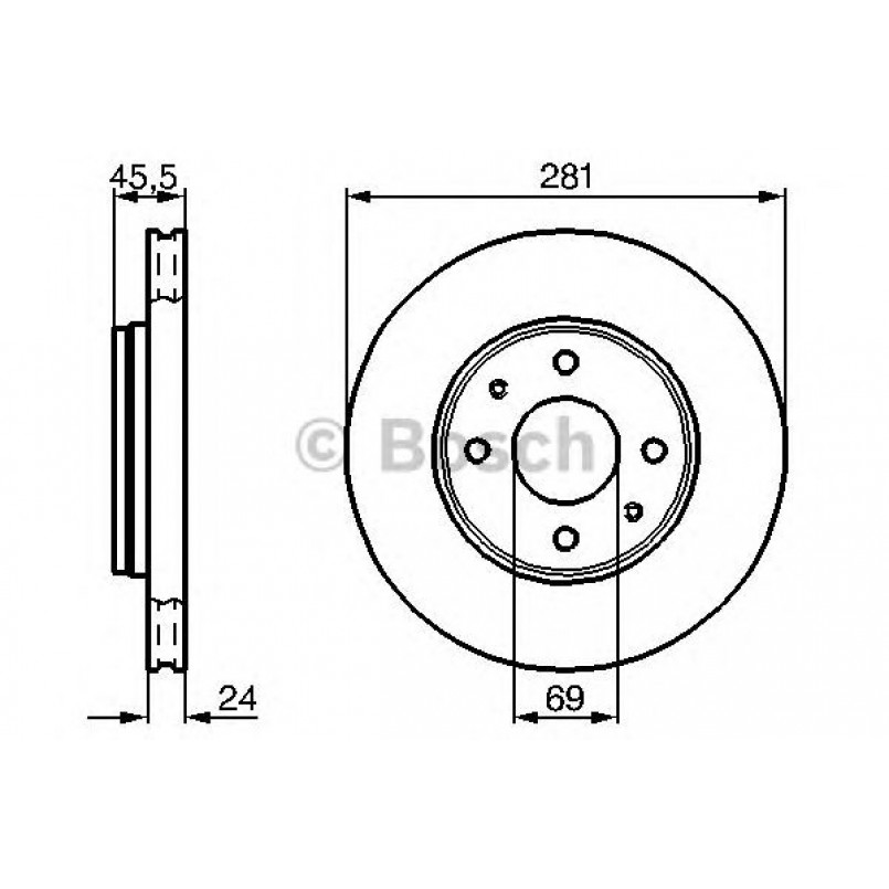 0986478493 BOSCH Гальмівний диск