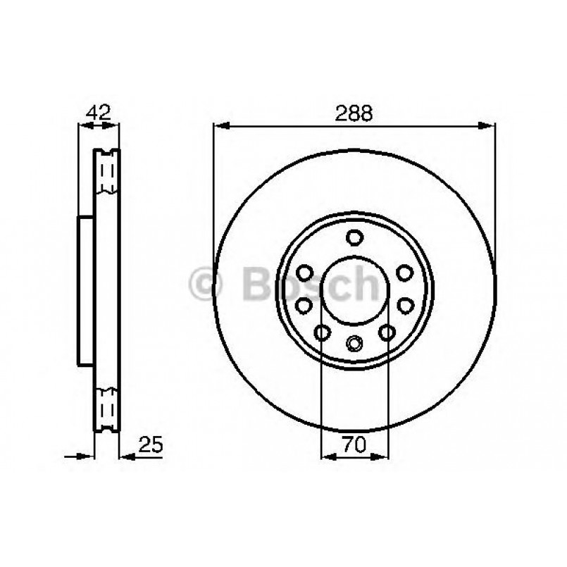 0986478588 BOSCH Гальмівний диск BD508