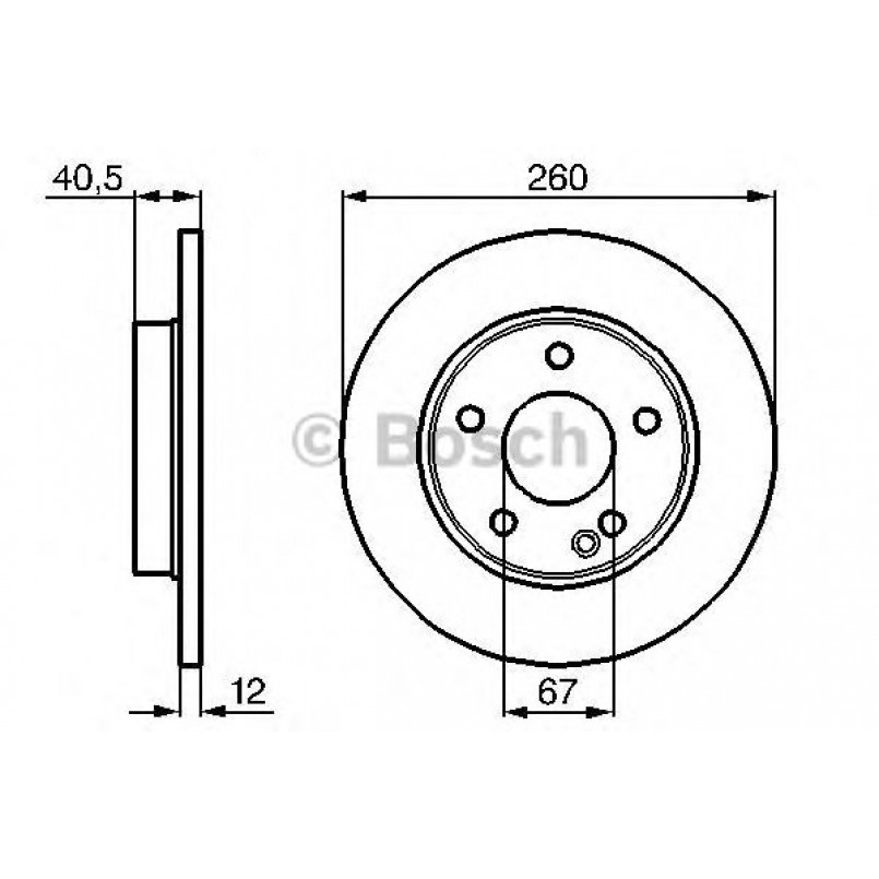 0986478874 BOSCH Гальмівний диск BD773