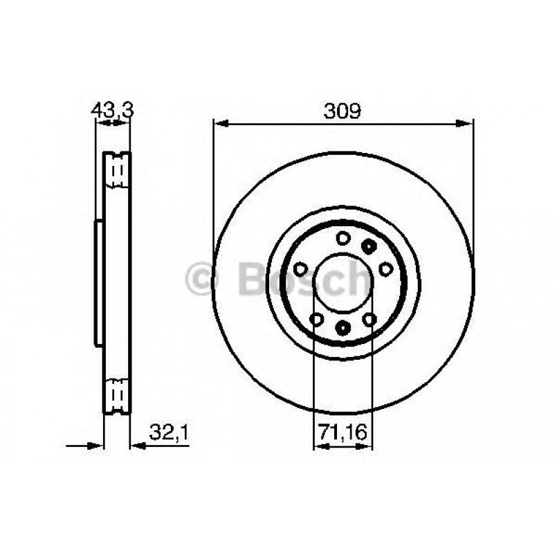 0986479027 BOSCH Гальмівний диск BD915