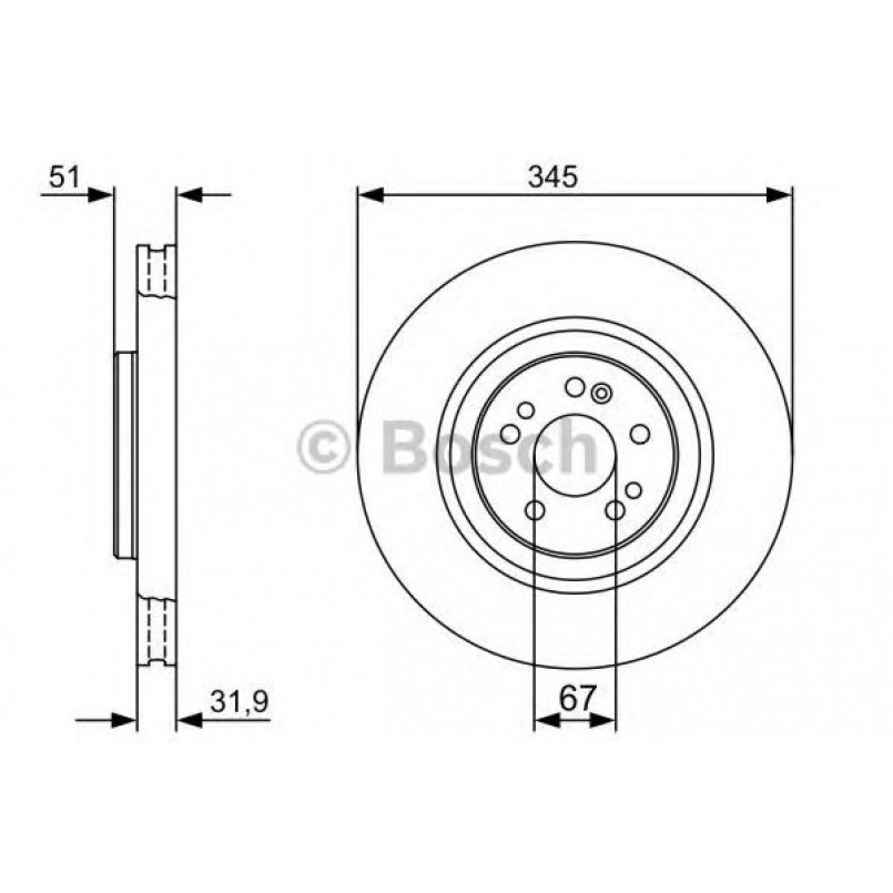 0986479405 BOSCH Гальмівний диск BD1299