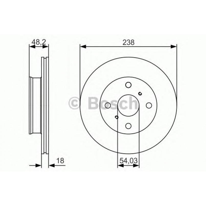 0986479R75 BOSCH Гальмівний диск