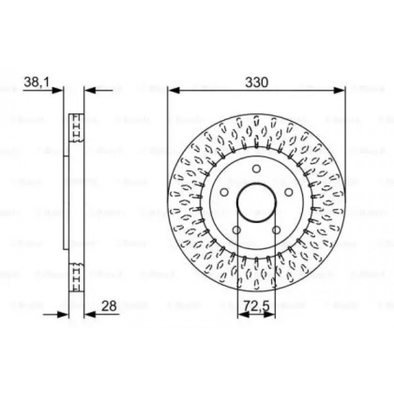 0986479V85 BOSCH Гальмівний диск BD2490