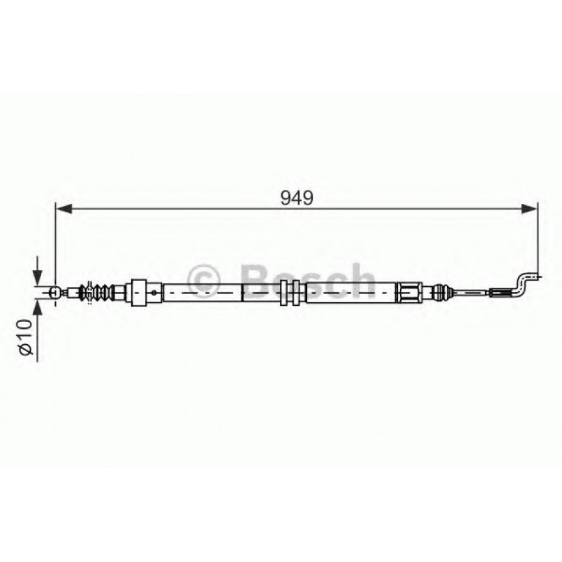 1987477706 BOSCH Трос ручного гальма